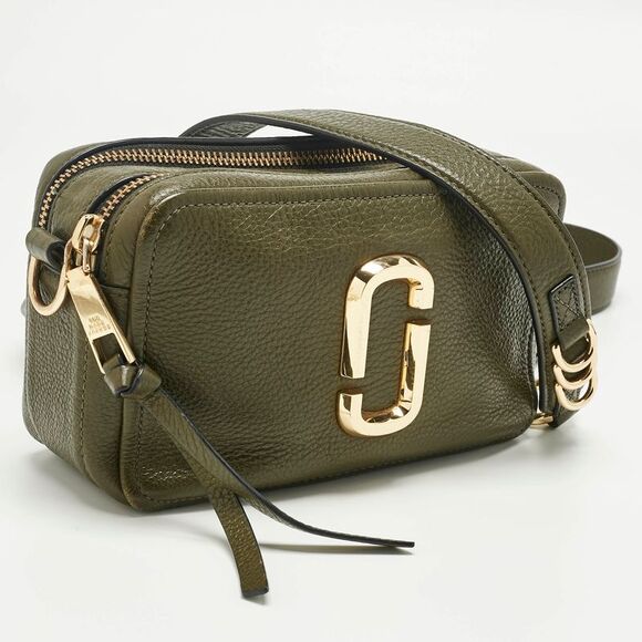 Marc Jacobs Olive Green Leather The Softshot 21 Camera Bag